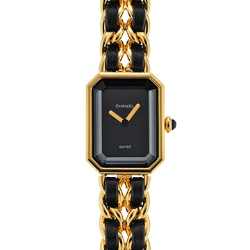 シャネル プルミエール M H0001 ブラック レディース 時計 【中古】【wristwatch】