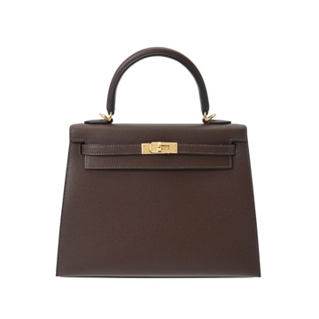 エルメス ケリー 25 外縫い 2WAY モカ ヴォー・マダム レディース バッグ 【未使用】【bag】
