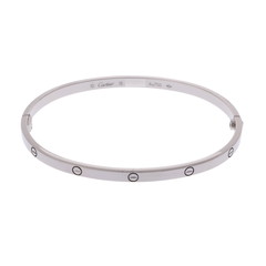 カルティエ ラブブレスレット SM #18 シルバー CRB6047418 K18ホワイトゴールド WG レディース ジュエリー 【中古】【jewelry】