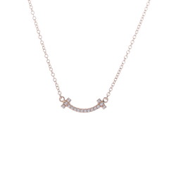 ティファニー Tスマイル ネックレス ミニ ゴールド K18ピンクゴールド PG レディース ジュエリー 【中古】【jewelry】