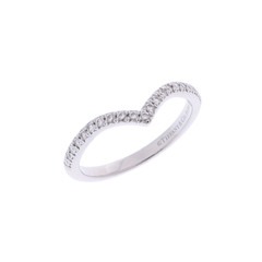 ティファニー ソレスト Vバンド リング シルバー Pt950プラチナ レディース ジュエリー 【中古】【jewelry】
