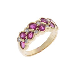 ノーブランド ルビーリング ゴールド K18イエローゴールド YG レディース ジュエリー 【中古】【jewelry】
