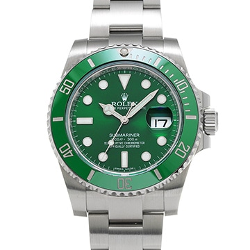 ロレックス サブマリーナ デイト 116610LV グリーン メンズ 時計 【中古】【wristwatch】