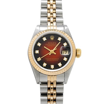 ロレックス デイトジャスト 69173G チェリー・グラデーション/ダイヤモンド レディース 時計 【中古】【wristwatch】