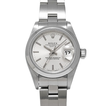 ロレックス オイスターパーペチュアル デイト 69160 シルバー レディース 時計 【中古】【wristwatch】