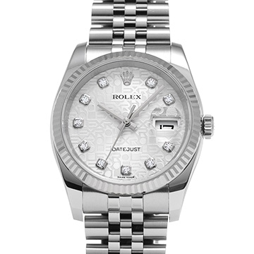 ロレックス デイトジャスト 116234G シルバーコンピュータ/ダイヤモンド メンズ 時計 【中古】【wristwatch】