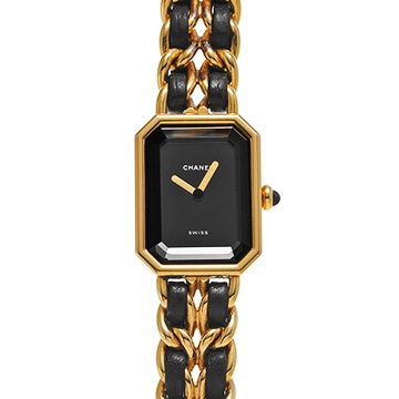 シャネル プルミエール M H0001 ブラック レディース 時計 【中古】【wristwatch】