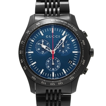 グッチ Gタイムレス クロノグラフ YA126259 ブルー メンズ 時計 【中古】【wristwatch】