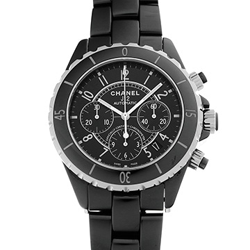 シャネル J12 クロノグラフ 41MM H0940 ブラックラッカー メンズ 時計 【中古】【wristwatch】