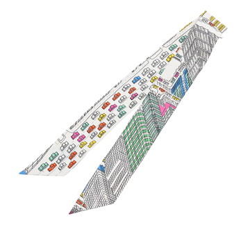 エルメス ツイリー PANTIN CITY マルチカラー 063969S シルク100％ レディース 【新品】【other】