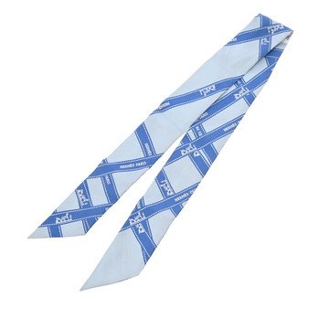 エルメス ツイリー BOLDUC ブルー シルク100％ レディース 【中古】【other】