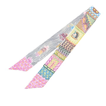 エルメス ツイリー SUPER SILK QUEST マルチカラー シルク100％ レディース 【新品】【other】