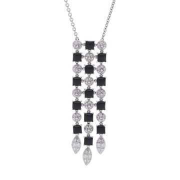 ブルガリ ルチアネックレス 3ロウ シルバー K18ホワイトゴールド WG レディース ジュエリー 【中古】【jewelry】