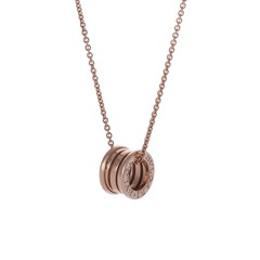 ブルガリ B.ZERO1 ネックレス ゴールド K18ピンクゴールド PG レディース ジュエリー 【中古】【jewelry】