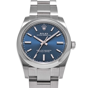 ロレックス オイスターパーペチュアル 34 124200 ブライトブルー ユニセックス 時計 【中古】【wristwatch】