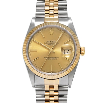 ロレックス デイトジャスト 16233 シャンパン メンズ 時計 【中古】【wristwatch】