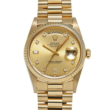 ロレックス デイデイト 18238A シャンパン/ダイヤモンド メンズ 時計 【中古】【wristwatch】
