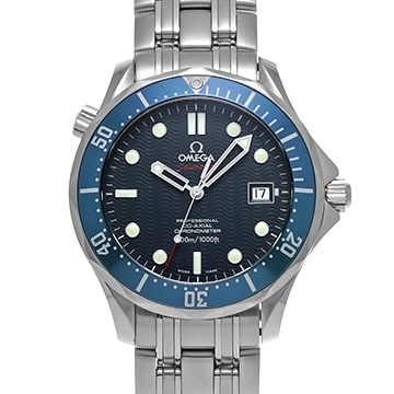 オメガ シーマスター ダイバー300 コーアクシャル 2220.80 ブルー メンズ 時計 【中古】【wristwatch】