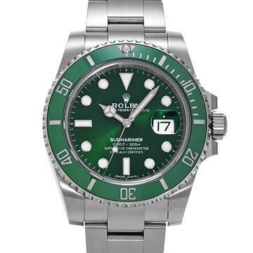 ロレックス サブマリーナ デイト 116610LV グリーン メンズ 時計 【中古】【wristwatch】