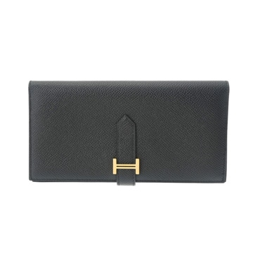 エルメス ベアン スフレ ブラック ヴォーエプソン ユニセックス 財布 【中古】【purse】