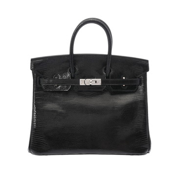 エルメス バーキン 25 ブラック リザード レディース バッグ 【中古】【bag】