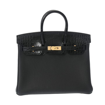 エルメス バーキン 25 タッチ ブラック アリゲーターマット/トゴ レディース バッグ 【中古】【bag】
