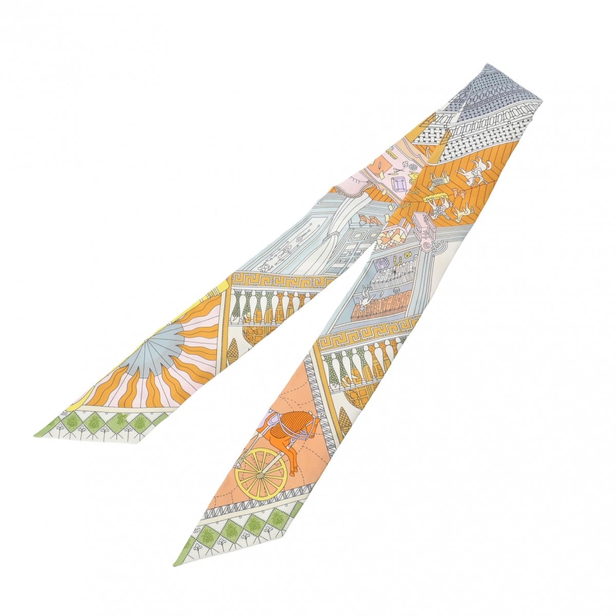 エルメス ツイリー OBJETS DE CURIOSITE マルチカラー 063757S シルク100％ レディース 【新品】【other】