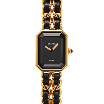 シャネル プルミエール M H0001 ブラック レディース 時計 【中古】【wristwatch】