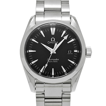 オメガ シーマスター アクアテラ クォーツ 2518.50 ブラック メンズ 時計 【中古】【wristwatch】