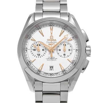 オメガ シーマスター アクアテラ コーアクシャル GMT クロノグラフ 231.10.43.52.02.001 シルバー メンズ 時計 【中古】【wristwatch】