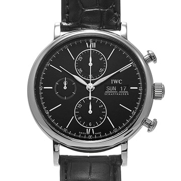 IWC ポートフィノ クロノグラフ IW391008 ブラック メンズ 時計 【中古】【wristwatch】