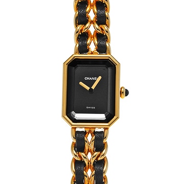 シャネル プルミエール M H0001 ブラック レディース 時計 【中古】【wristwatch】