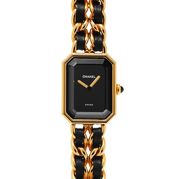シャネル プルミエール M H0001 ブラック レディース 時計 【中古】【wristwatch】