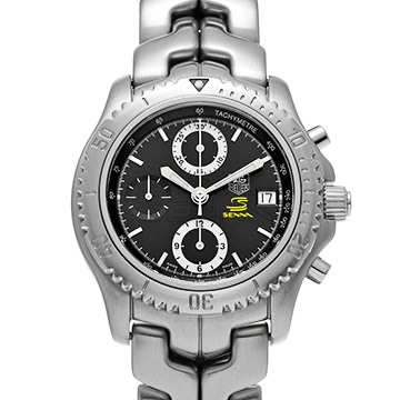 タグ ホイヤー リンク キャリバー16 クロノグラフ アイルトン・セナ CT5114.BA0550 ブラック メンズ 時計 【中古】【wristwatch】