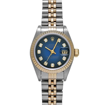 ロレックス デイトジャスト 69173G ブルー・グラデーション/ダイヤモンド レディース 時計 【中古】【wristwatch】