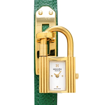 エルメス ケリーウォッチ KE1.201 ホワイト レディース 時計 【中古】【wristwatch】
