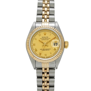ロレックス デイトジャスト 69173 シャンパン レディース 時計 【中古】【wristwatch】