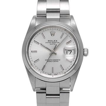 ロレックス オイスターパーペチュアル デイト 15200 シルバー メンズ 時計 【中古】【wristwatch】