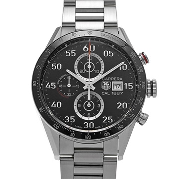 タグ ホイヤー カレラ キャリバー1887 クロノグラフ CAR2A10.BA0799 ブラック メンズ 時計 【中古】【wristwatch】
