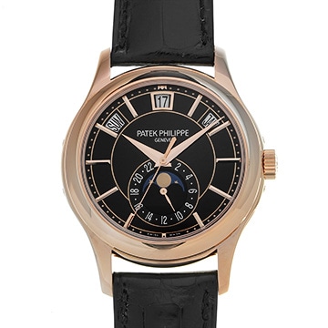 パテック フィリップ コンプリケーション アニュアルカレンダー ムーンフェイズ 5205R-010 ブラック メンズ 時計 【中古】【wristwatch】