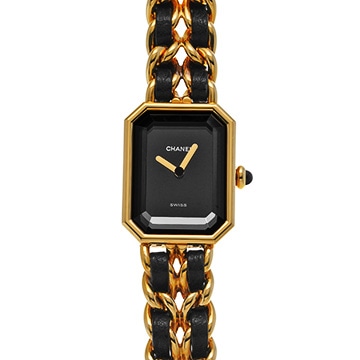 シャネル プルミエール M H0001 ブラック レディース 時計 【中古】【wristwatch】