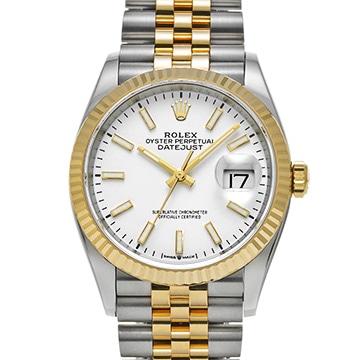 ロレックス デイトジャスト 36 126233 ホワイト メンズ 時計 【中古】【wristwatch】