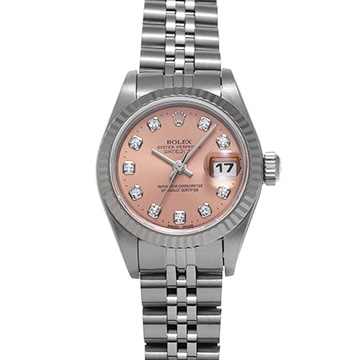 ロレックス デイトジャスト 69174G ピンク/ダイヤモンド レディース 時計 【中古】【wristwatch】