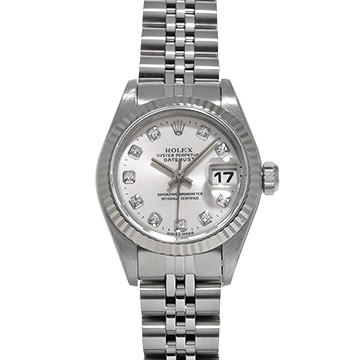 ロレックス デイトジャスト 69174G シルバー/ダイヤモンド レディース 時計 【中古】【wristwatch】