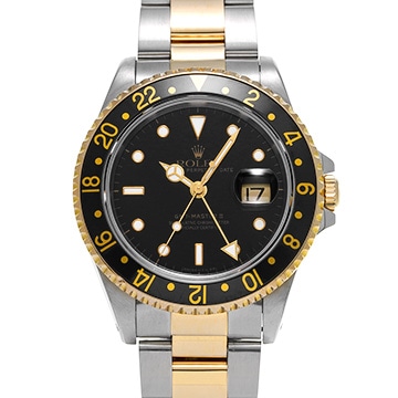 ロレックス GMTマスターII 16713 ブラック メンズ 時計 【中古】【wristwatch】