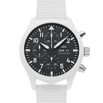 IWC パイロットウォッチ クロノグラフ トップガン レイク タホ IW389105 ブラック メンズ 時計 【中古】【wristwatch】
