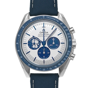 オメガ スピードマスター ムーンウォッチ コーアクシャル マスタークロノメーター シルバー スヌーピーアワード 310.32.42.50.02.001 シルバー/ブルー メンズ 時計 【中古】【wristwatch】