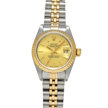 ロレックス デイトジャスト 69173 シャンパン レディース 時計 【中古】【wristwatch】