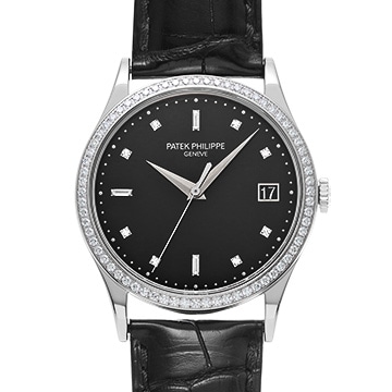 パテック フィリップ カラトラバ 5297G-001 ブラック/ダイヤモンド メンズ 時計 【中古】【wristwatch】