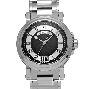 ブレゲ マリーンII ラージデイト 5817ST/92/SV0 ブラック/シルバー メンズ 時計 【中古】【wristwatch】